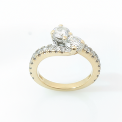 Round Brilliant 1.5TCW SI1 G-H 14CT White Gold Fang Diamond Ring Size M