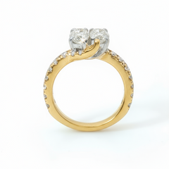 Round Brilliant 1.5TCW SI1 G-H 14CT White Gold Fang Diamond Ring Size M