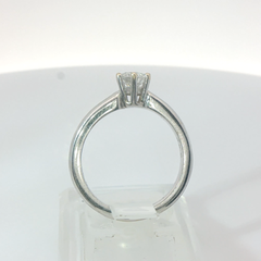 Round Brilliant 0.65CT SI1 - SI2 H 18CT White Gold 6 Claw Solitaire Ring Size M