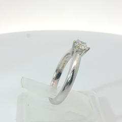 Round Brilliant 0.65CT SI1 - SI2 H 18CT White Gold 6 Claw Solitaire Ring Size M