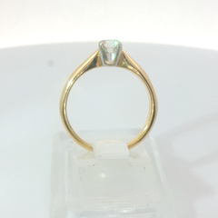 Round Brilliant 0.40CT SI1 G-H 18CT Yellow Gold 4 Claw Solitaire Ring Size M