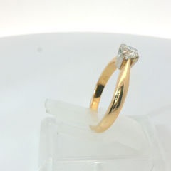 Round Brilliant 0.40CT SI1 G-H 18CT Yellow Gold 4 Claw Solitaire Ring Size M