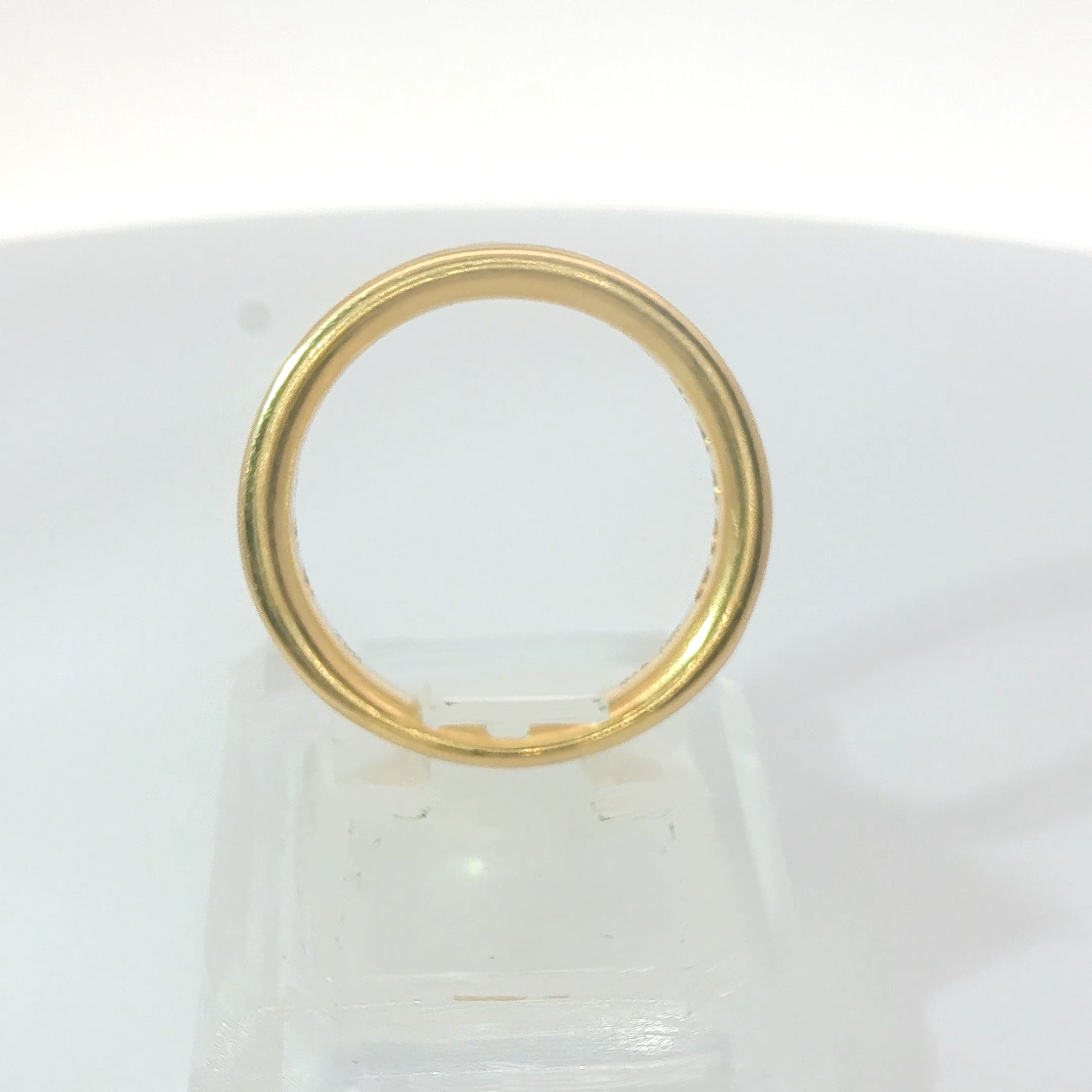 Round Brilliant 1.0TCW SI1 G-H 18CT Yellow Gold Channel Set Eternity Ring Size M 1/2