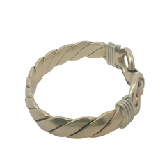 8.25" Pre-owned 9CT Double Hook & Loop Bangle (98.96g)