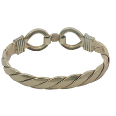 8.25" Pre-owned 9CT Double Hook & Loop Bangle (98.96g)