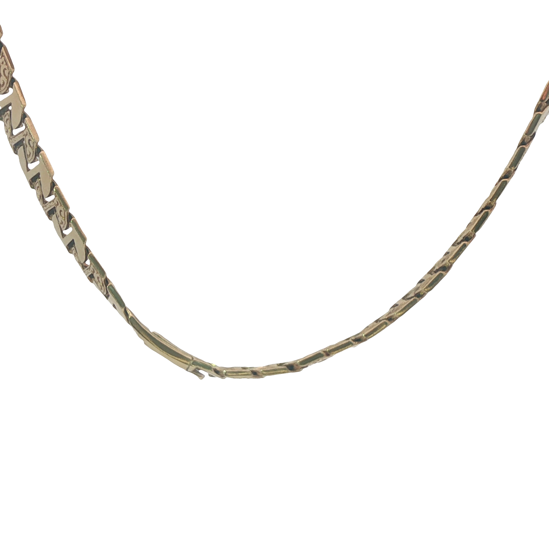 25" Pre-Owned 9CT Flat Curb Style pattern Chain