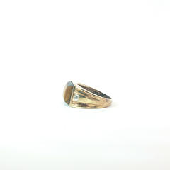 Size P Pre-Owned 9CT Tiger Eye Ring (5.61g)