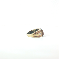 Size P Pre-Owned 9CT Tiger Eye Ring (5.61g)
