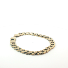 9" Pre-Owned 9CT Flat curb Bracelet (32.48g)