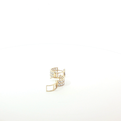 Pre-Owned 9ct Stone Set Hooped Earrings (2.23g)