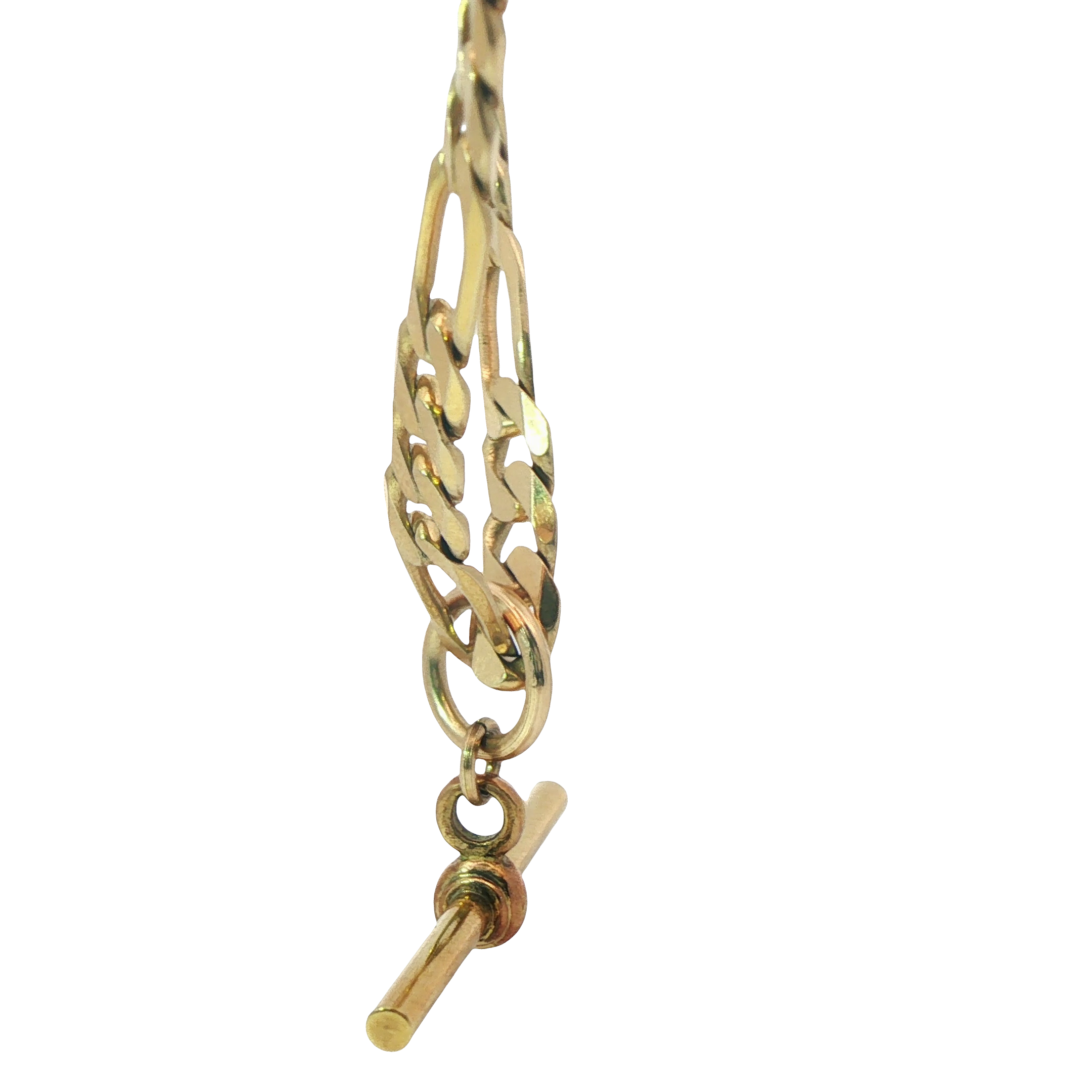 20" Pre-owned 9CT Figaro T-Bar Chain Necklace (28.83g)