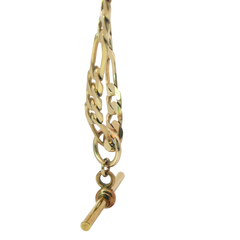 20" Pre-owned 9CT Figaro T-Bar Chain Necklace (28.83g)