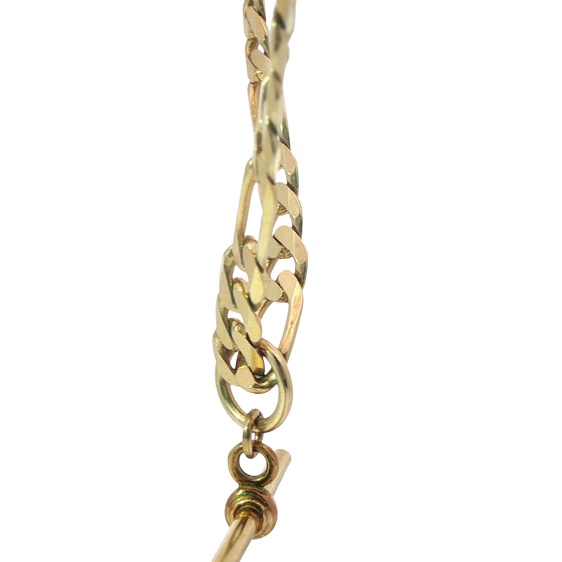 20" Pre-owned 9CT Figaro T-Bar Chain Necklace (28.83g)