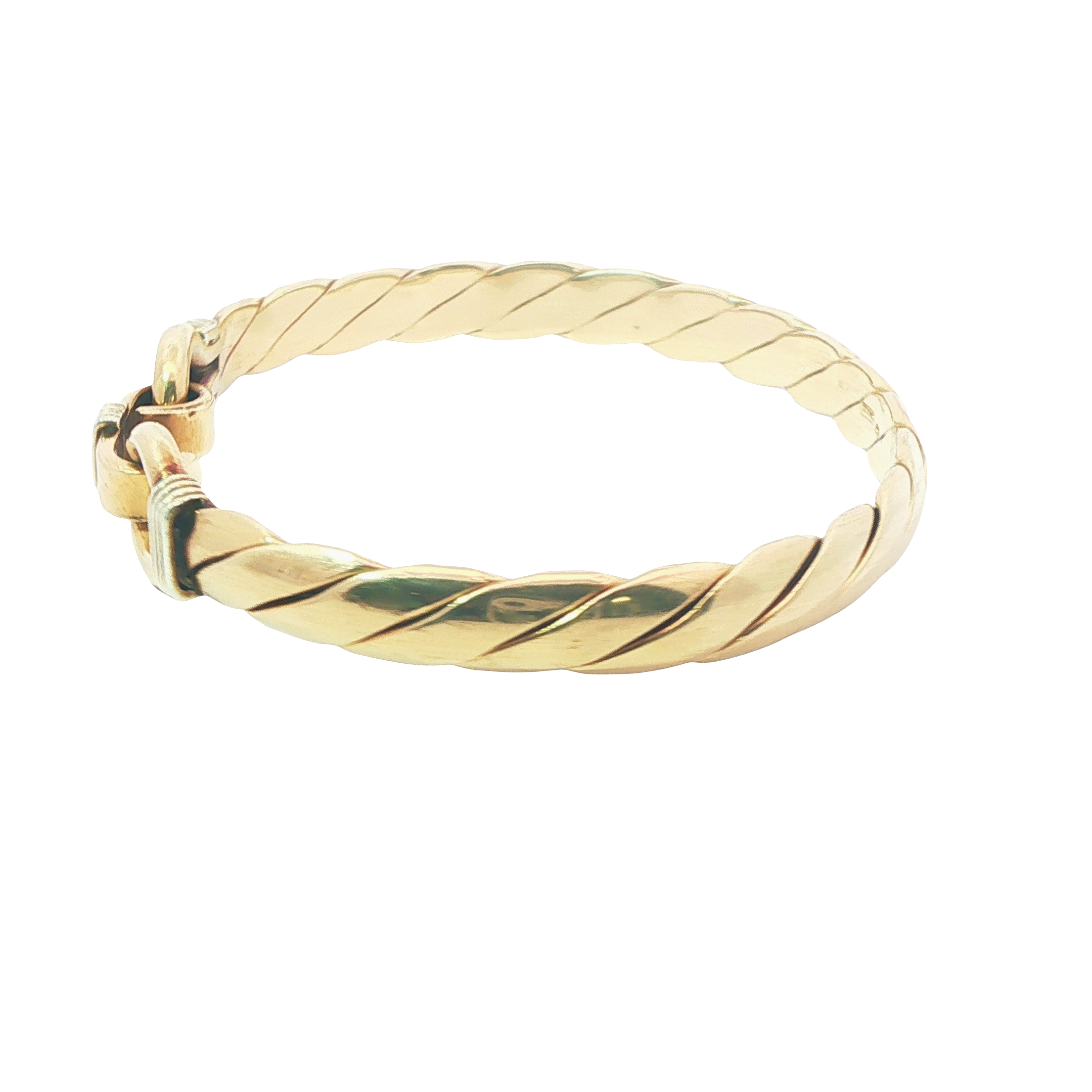 7.5"- Pre-Owned-9ct-Double hook Bangle ( 36.82g )