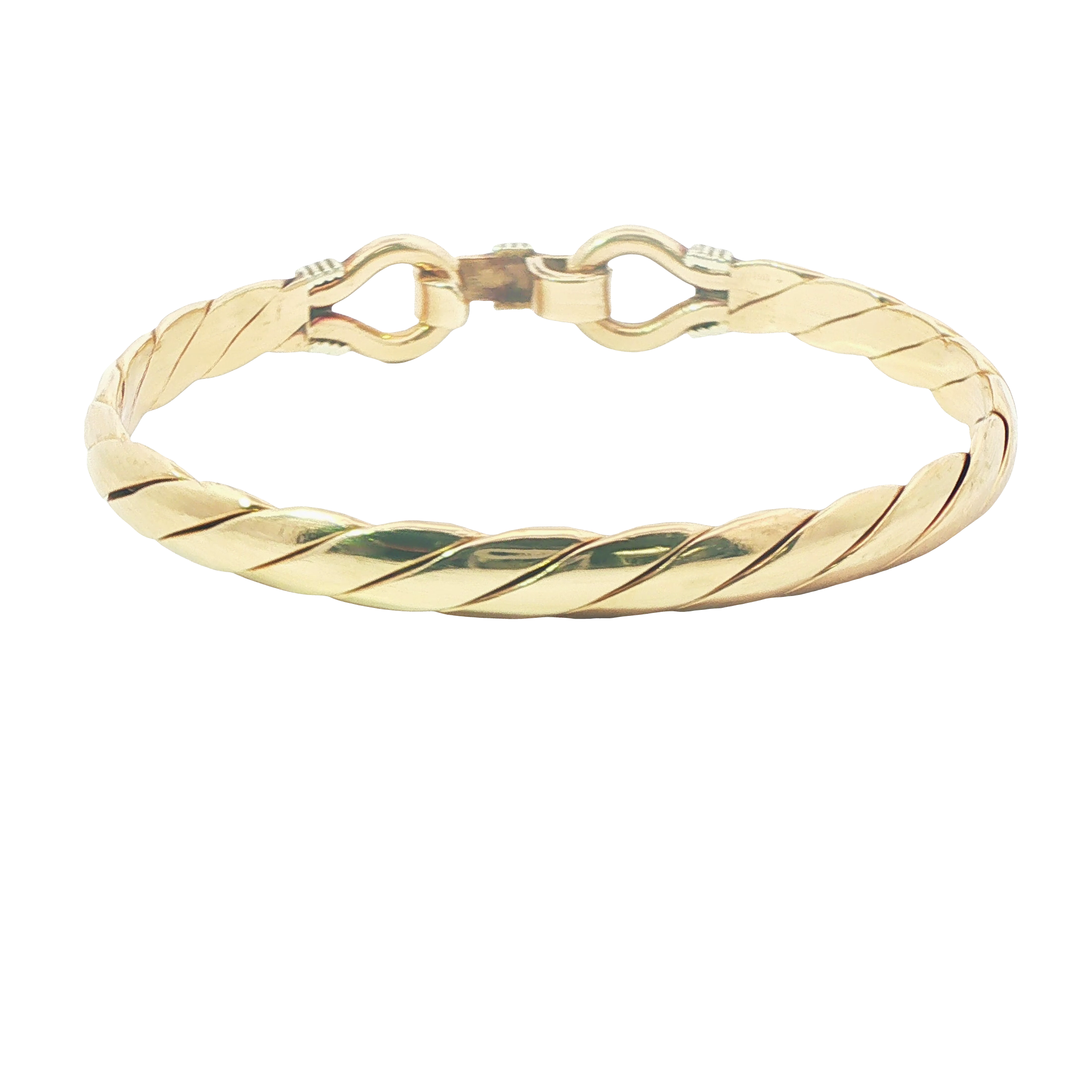 7.5"- Pre-Owned-9ct-Double hook Bangle ( 36.82g )
