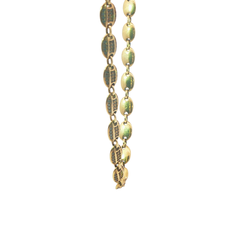 36" - Pre-Owned - 9ct - Coffee Bean Stone Set Chain ( 57.91g )