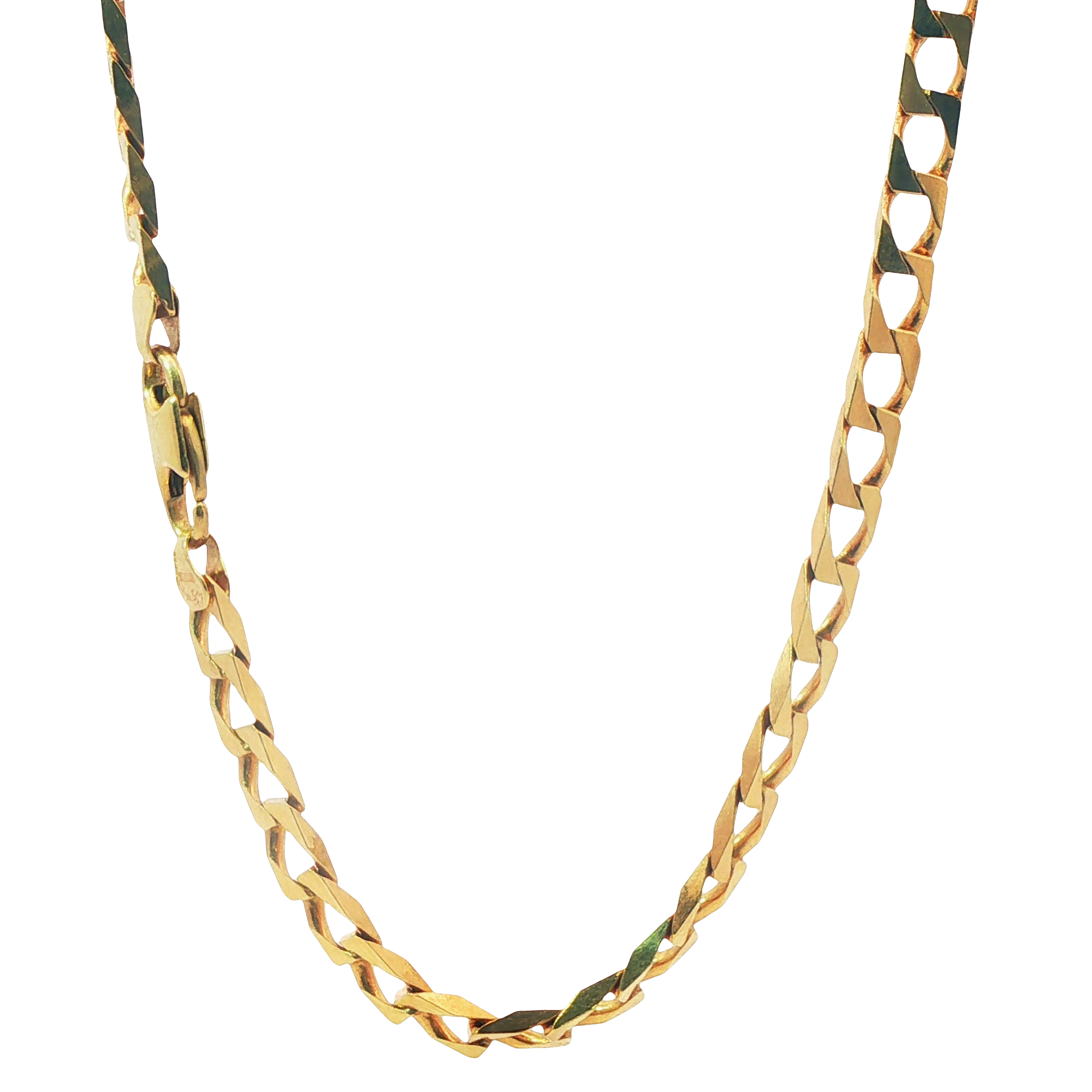 18" - Pre-Owned - 9ct - Flat Curb Chain - ( 22.08g )