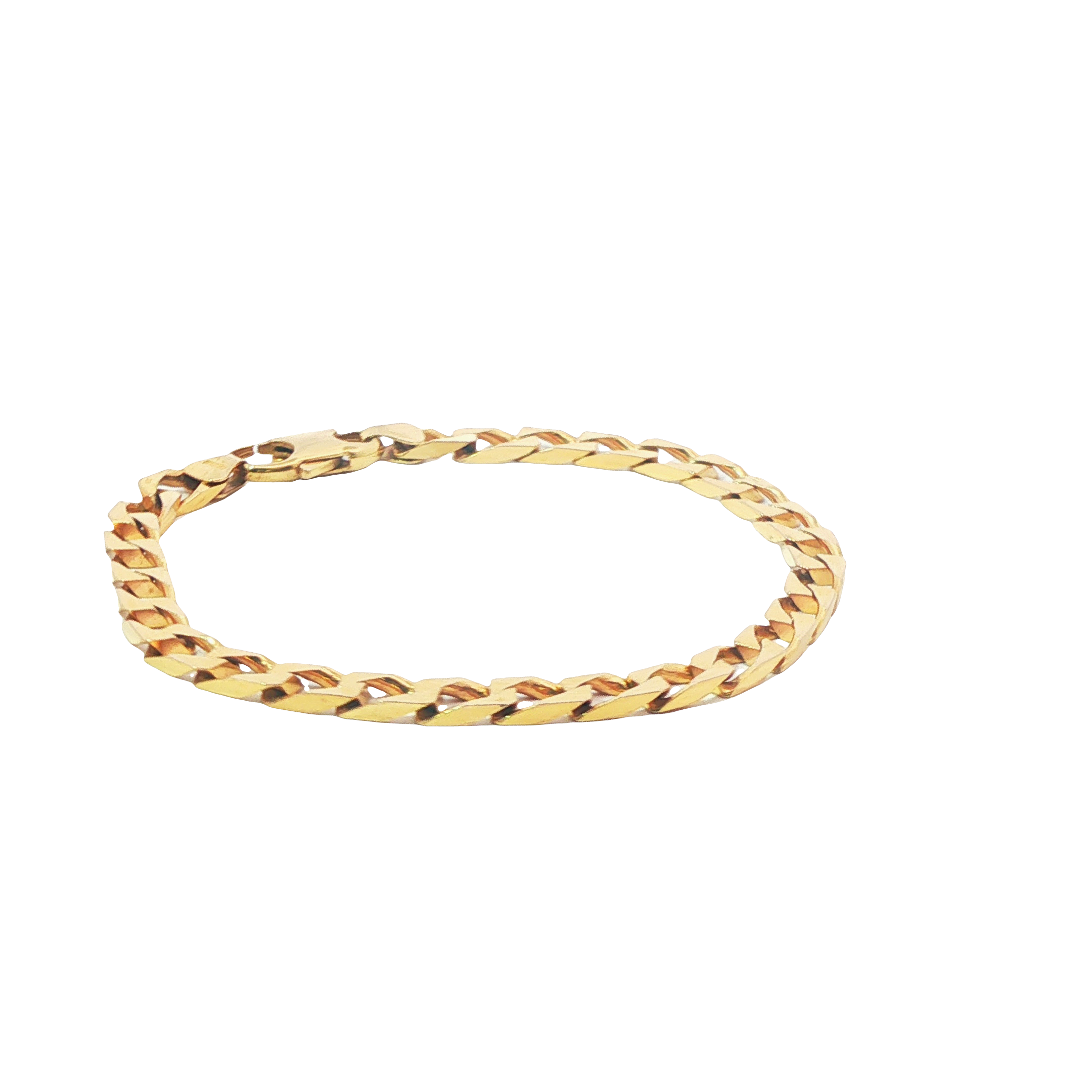 7" - Pre-Owned - 9ct - Flat Curb Bracelet - ( 9.26g )