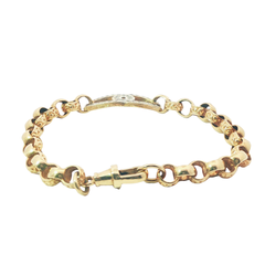 7" Pre-owned 9CT Double Horse Shoe Belcher Bracelet (15.17g)