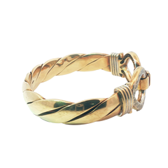 8.25" Pre-Owned 9CT Stone Set Double Hook & Loop Bracelet (97.65g)