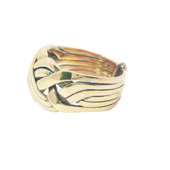 9CT Pre-owned Puzzle Ring (Size Q1/2)