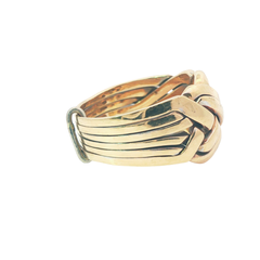 9CT Pre-owned Puzzle Ring (Size Q1/2)