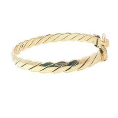 6.75" Pre-owned 9CT Stone Set Hook & Loop Bangle (21.58g)