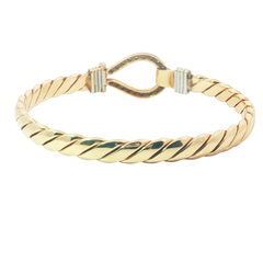 7" Pre-Owned Stone Set Hook & Loop Bangle (27g)