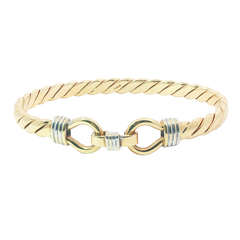 6.75" Pre-owned 9CT Double Hook & Loop Bangle (28.36g)