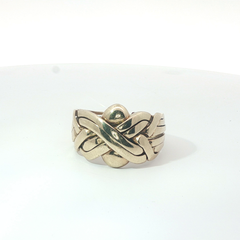 Size W - Pre Owned - 9ct - Puzzle Ring - ( 10.37g )