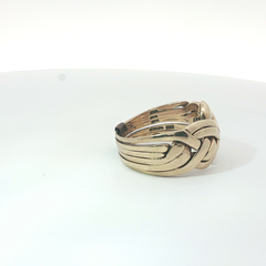 Size W - Pre Owned - 9ct - Puzzle Ring - ( 10.37g )