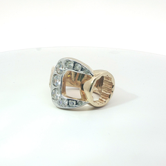 Size Z+ - Pre Owned - 9ct - Stone Set CZ Spanner Ring - ( 39.17g )