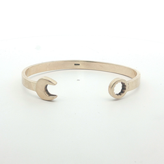 6.5" - Pre Owned - 9ct - Spanner Bangle - ( 14.46g )