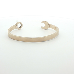 6.5" - Pre Owned - 9ct - Spanner Bangle - ( 14.46g )