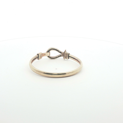 4.75" - Pre Owned - 9ct - Baby Hook Stone Set Bangle - ( 7.24g )