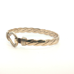 7.75' - Pre Owned - 9ct -Stone Set Hook And Loop - ( 36.50g )