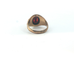 Size N.5 - PRE OWNED - 9CT - Red Stone College Ring - ( 5.74g )