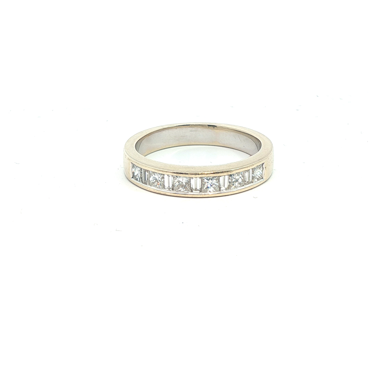 18k-Eternity Ring- Princess & Baguette cut