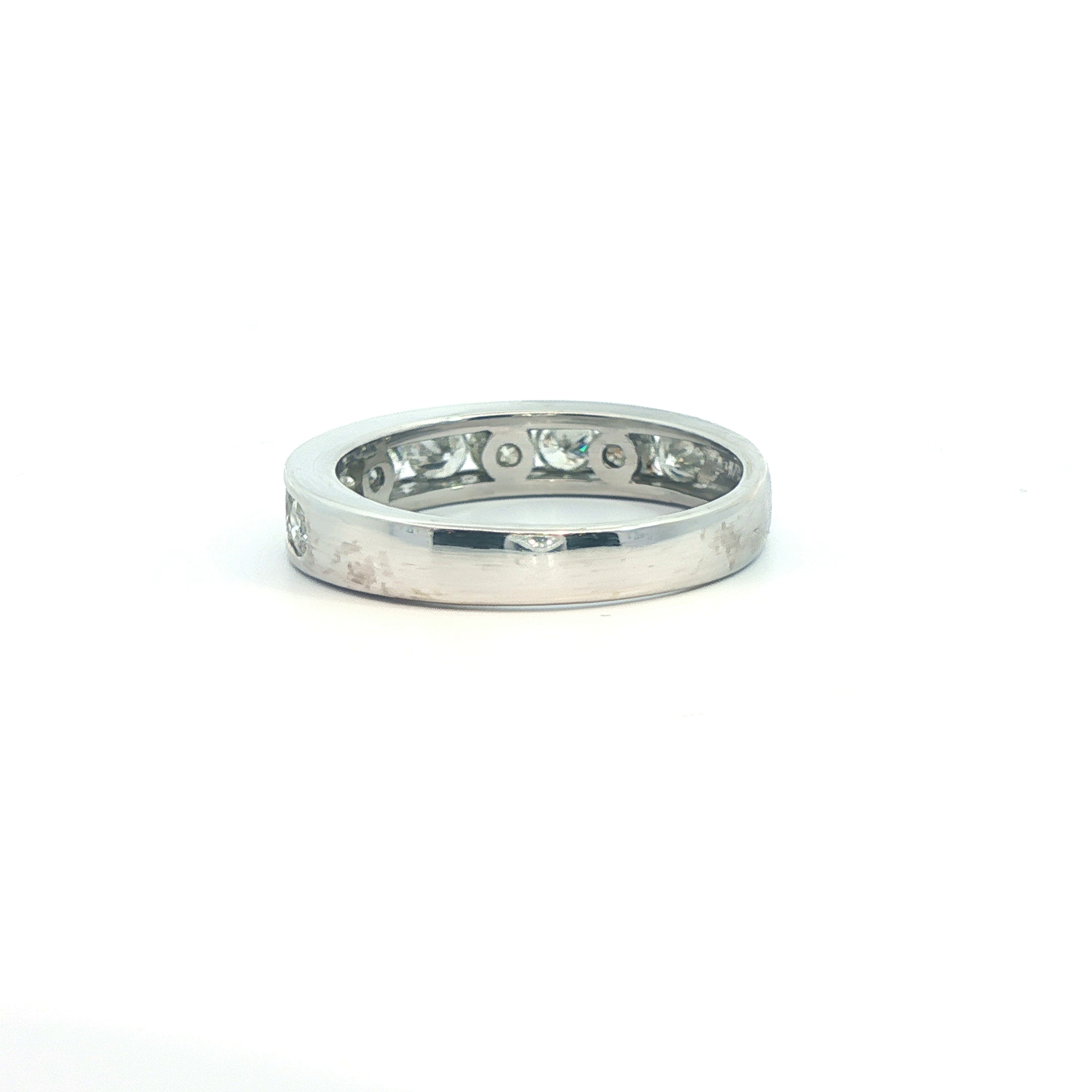 1.00ct Diamond Half Eternity Ring – 18ct White Gold (VS2, G–H) - Goldbank Jewellers