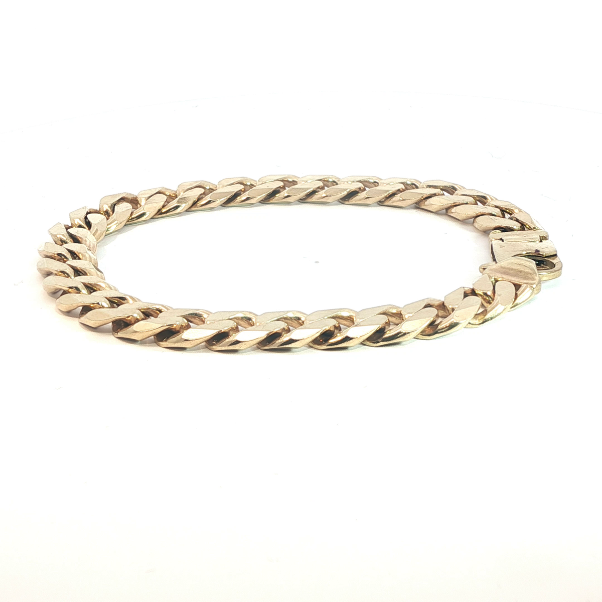 8.5'' - Pre Owned - 9ct - Flat Curb Bracelet - ( 38.13g )