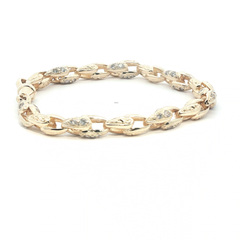 8'' - 9ct - New - Stone Set Tulip Bracelet - ( 20.17g )