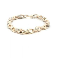 8'' - 9ct - New - Stone Set Tulip Bracelet - ( 20.17g )