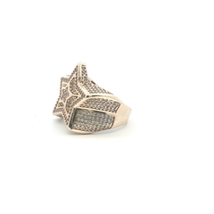 Size S 1/2 - New - 9ct - Stone Set Star Ring - ( 10.65g )