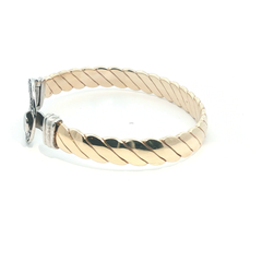 7'' - New - 9ct - Stone Set Hook Bangle - ( 36.79g )