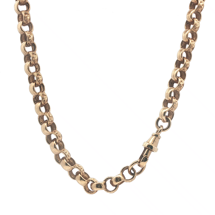 18'' - Pre Owned - 9ct - Belcher Pattered Chain - ( 36.02g )