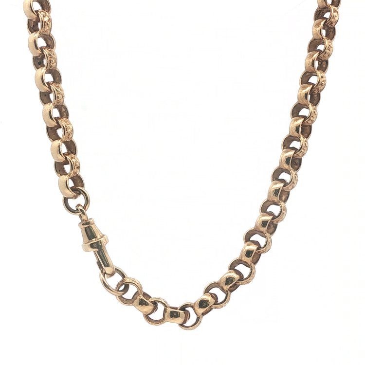 18'' - Pre Owned - 9ct - Belcher Pattered Chain - ( 36.02g )