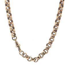 18'' - Pre Owned - 9ct - Belcher Pattered Chain - ( 36.02g )