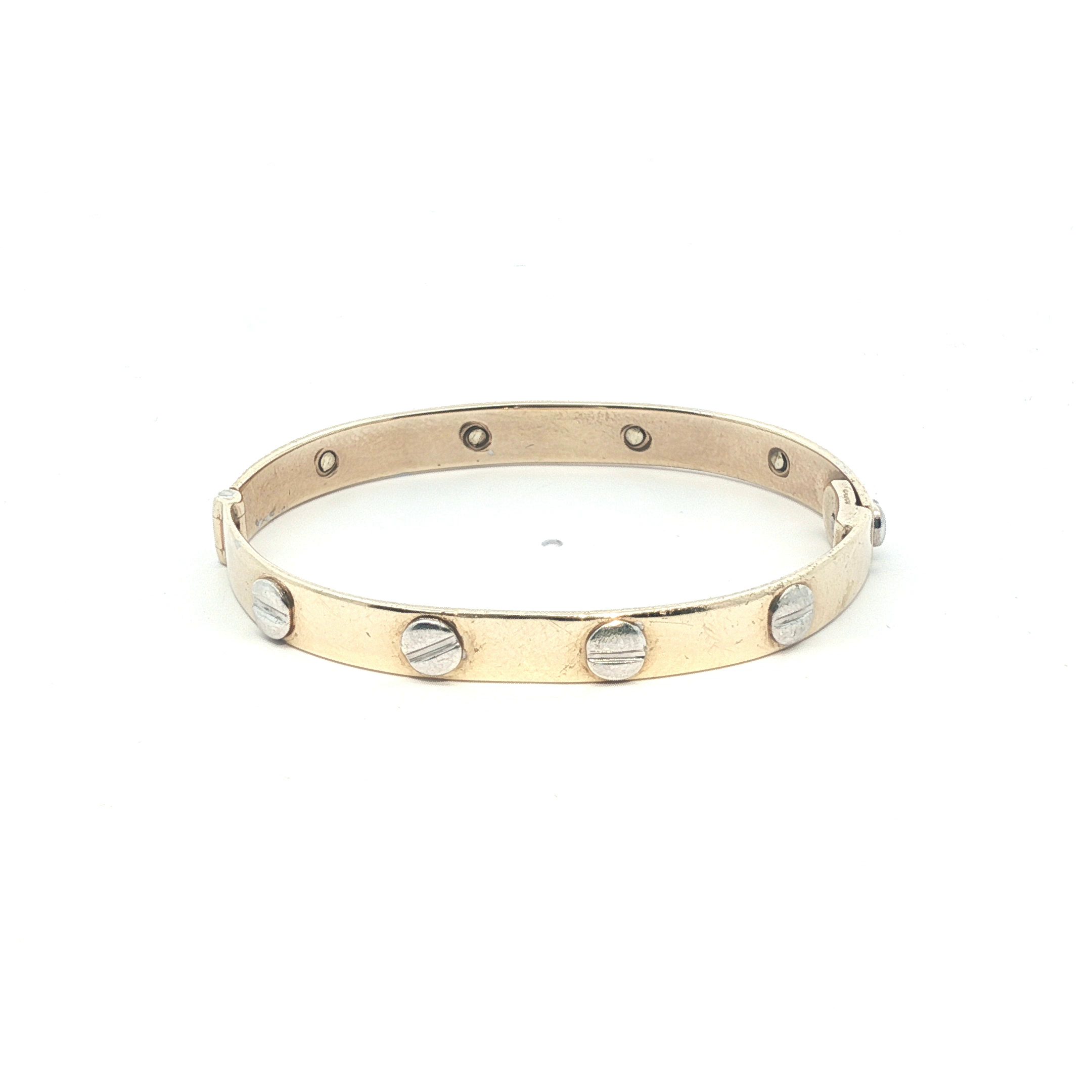 4.75'' - Pr Owned - 9ct - Screw Style Childs Bangle - ( 9.00g ) - Goldbank Jewellers