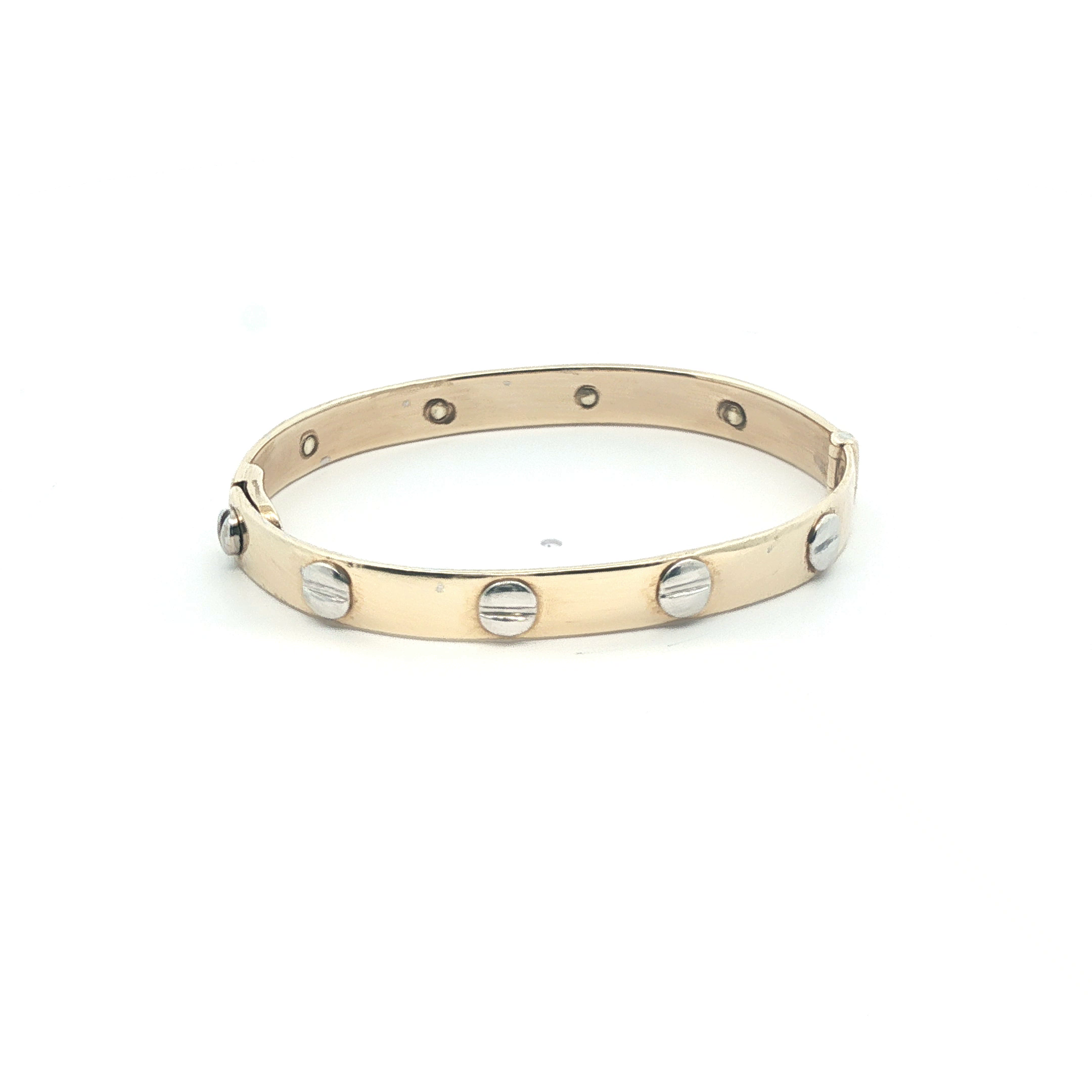 4.75'' - Pr Owned - 9ct - Screw Style Childs Bangle - ( 9.00g ) - Goldbank Jewellers