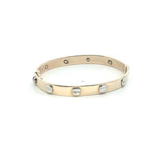 4.75'' - Pr Owned - 9ct - Screw Style Childs Bangle - ( 9.00g ) - Goldbank Jewellers